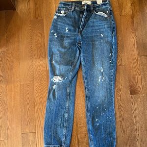 Abercrombie high rise mom jeans